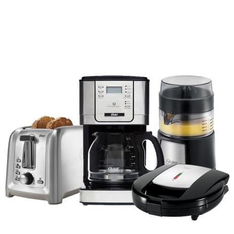 Kit Breakfast Inox Preto Oster 220V Menor preço em Kit Breakfast Inox Preto Oster 220V