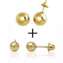 Kit Brinco Bola 3mm E Brinco Bola 4mm Ouro 18k 750 - Dr joias Menor preço em Kit Brinco Bola 3mm E Brinco Bola 4mm Ouro 18k 750 - Dr joias