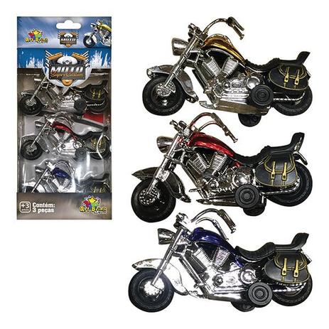 Kit Brinquedo antigo 3 motos super custom - Art brink é boa?