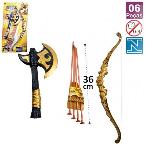 Kit Brinquedo Arco E Flexa Com Machado - Ark toys Menor preço em Kit Brinquedo Arco E Flexa Com Machado - Ark toys