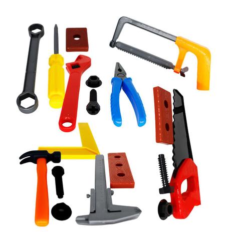 Kit brinquedos 18 peças plastico presente criança ferramenta - 123Útil Menor preço em Kit brinquedos 18 peças plastico presente criança ferramenta - 123Útil