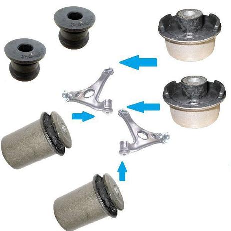 Kit Buchas Suspensão Classe A com 4 de Bandeja + 2 Barra Estabilizadora Classe A160 A190 Suspensão Dianteira - Jahu Menor preço em Kit Buchas Suspensão Classe A com 4 de Bandeja + 2 Barra Estabilizadora Classe A160 A190 Suspensão Dianteira - Jahu
