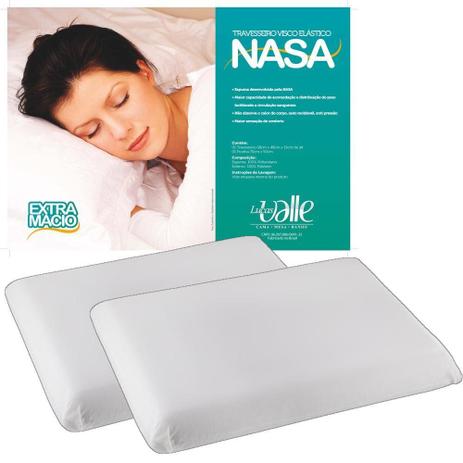 Kit c/ 02 Travesseiros NASA + Fronhas Microfibra - Cor Branco - Lucas valle Menor preço em Kit c/ 02 Travesseiros NASA + Fronhas Microfibra - Cor Branco - Lucas valle
