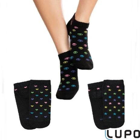 KIT C/03 Meias Soquete Feminina Lupo Menor preço em KIT C/03 Meias Soquete Feminina Lupo