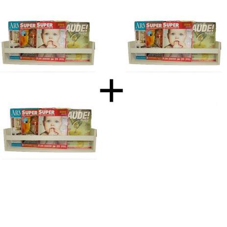 Kit c/ 03 revisteiro de parede c/ fixação invisível 60x10x15 - Organibox é boa?