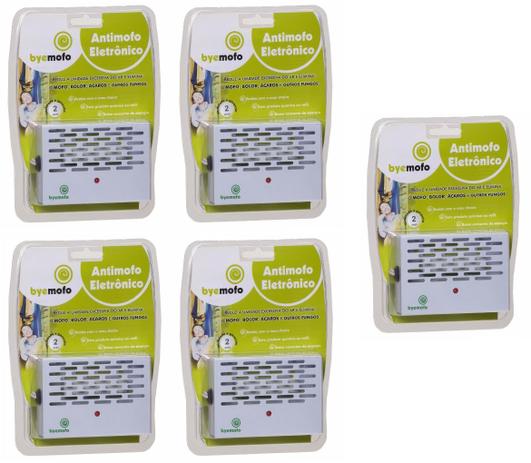 Kit c/ 05 Aparelho Anti Mofo Elétrico Eletrônico 110v Ácaro Fungos Bolor Legon Bye Mofo AM01 - 110v é boa?