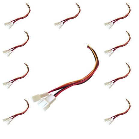 Kit C/ 10 Cabos Spiltter duplicador de fan p/ cooler 1Fx2M 020067 - Hitto Menor preço em Kit C/ 10 Cabos Spiltter duplicador de fan p/ cooler 1Fx2M 020067 - Hitto