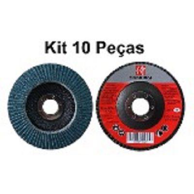 Kit C/ 10 Disco De Lixa Flap 4.1/2 X 7/8 grão 40 - Samurai Menor preço em Kit C/ 10 Disco De Lixa Flap 4.1/2 X 7/8 grão 40 - Samurai
