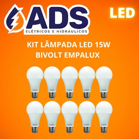 kit c/ 10 lampada led 15w Empalux Menor preço em kit c/ 10 lampada led 15w Empalux