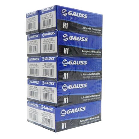 Kit c/ 10 Lâmpadas Automotivas Gauss H1 55w Halógena 12v. - Inmetro H-1 Menor preço em Kit c/ 10 Lâmpadas Automotivas Gauss H1 55w Halógena 12v. - Inmetro H-1