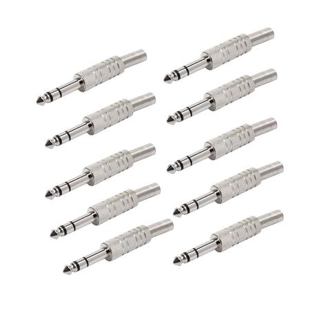 KIT C/ 10 Plugues P10 MXT em Metal Estéreo C/ Mola- AC0111K10 - Mxt musical Menor preço em KIT C/ 10 Plugues P10 MXT em Metal Estéreo C/ Mola- AC0111K10 - Mxt musical