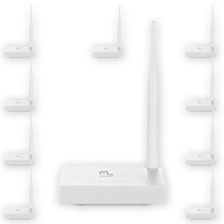 Kit C/ 10 Roteadores Wireless N 150mbps Branco Multilaser RE057 Menor preço em Kit C/ 10 Roteadores Wireless N 150mbps Branco Multilaser RE057