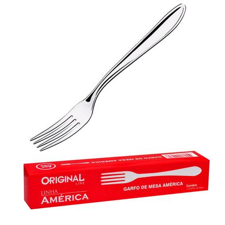 Kit c/ 12 Garfo Talher de Mesa Linha América 19 Cm - 104679 - Original Menor preço em Kit c/ 12 Garfo Talher de Mesa Linha América 19 Cm - 104679 - Original