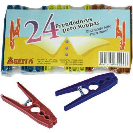 Kit c/ 120 Prendedores para Roupa 8 Cm Plástico - 128525 - Keita Menor preço em Kit c/ 120 Prendedores para Roupa 8 Cm Plástico - 128525 - Keita