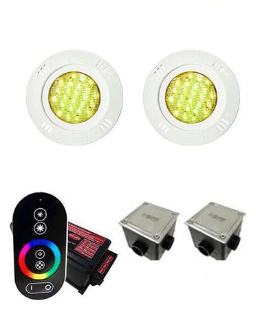 Kit c/ 2 Leds Iluminação p/ Piscinas até 12m² Sodramar Smd 5W + Comando Touch Menor preço em Kit c/ 2 Leds Iluminação p/ Piscinas até 12m² Sodramar Smd 5W + Comando Touch