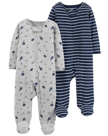 Kit c/ 2 Macacões Carters Algodão - 6 Meses - 126H558 Menor preço em Kit c/ 2 Macacões Carters Algodão - 6 Meses - 126H558