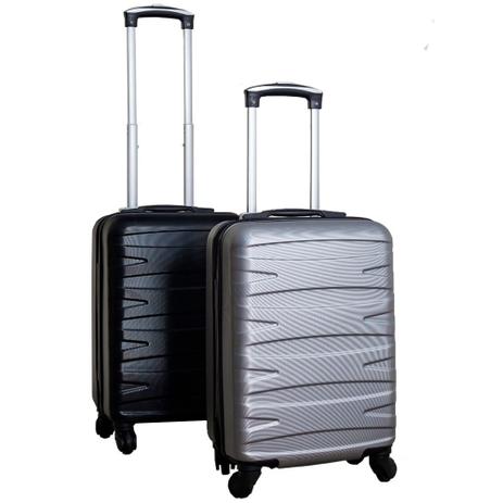 Kit c/ 2 Malas de Bordo Stile 18” - Preta e Cinza - Bela Menor preço em Kit c/ 2 Malas de Bordo Stile 18” - Preta e Cinza - Bela