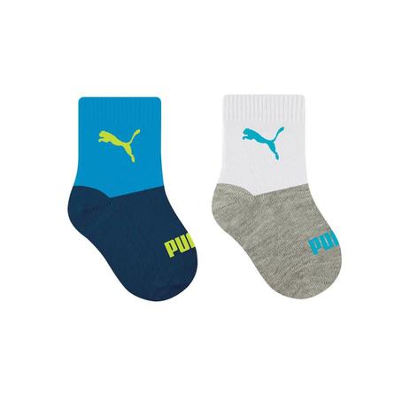 Kit C/2 Meias Infantil Puma Cano Longo Azul/Preto - Selene - Moda Infantil  - Magazine Luiza