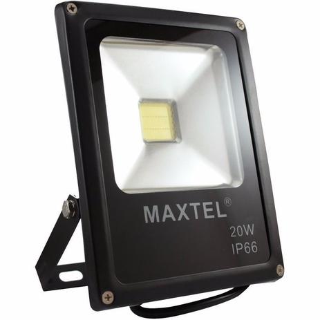 Kit c/ 2 Refletor Holofote de Led Maxtel 20w Branco Bivolt Menor preço em Kit c/ 2 Refletor Holofote de Led Maxtel 20w Branco Bivolt