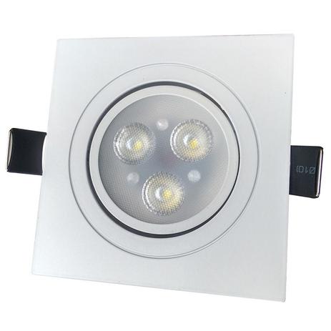 Kit c/ 2 Spot Led Maxtel Quadrado Branco Embutir 3w Menor preço em Kit c/ 2 Spot Led Maxtel Quadrado Branco Embutir 3w