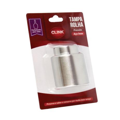 Kit c/ 2 - Tampa Rolha Garrafa Vinho Inox Pressão 4,5cm - Clink Menor preço em Kit c/ 2 - Tampa Rolha Garrafa Vinho Inox Pressão 4,5cm - Clink
