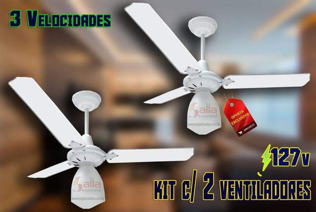 Kit c/ 2 Ventiladores De Teto New Delta Light Branco e Pás Branca 127v c/3 Velocidades - Venti delta é boa?