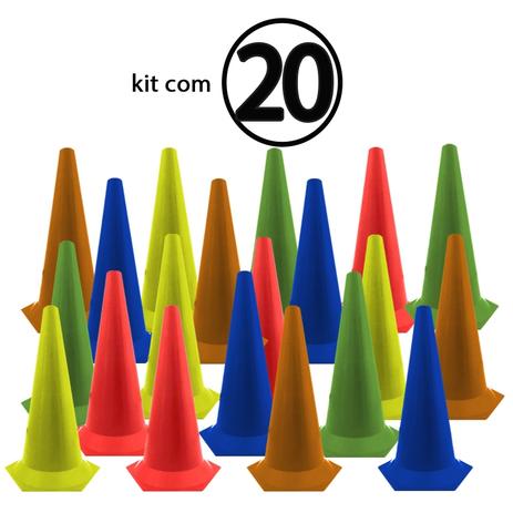 Kit C/ 20 Unidades Cone Agilidade 50cm Rythmoon Menor preço em Kit C/ 20 Unidades Cone Agilidade 50cm Rythmoon