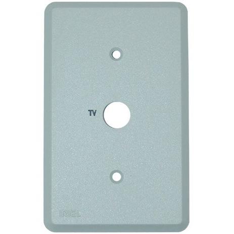 KIT C/ 20 unidades - PLACA 4X2 - P/TOMADA ANTENA TV -IRIEL Menor preço em KIT C/ 20 unidades - PLACA 4X2 - P/TOMADA ANTENA TV -IRIEL
