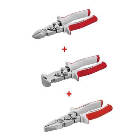 Kit C/3 Alicates Força Dupla Universal, Corte diagonal e Corte Frontal Worker Menor preço em Kit C/3 Alicates Força Dupla Universal, Corte diagonal e Corte Frontal Worker