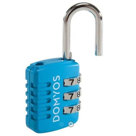 Kit c/ 3 cadeado de código azul - domyos Menor preço em Kit c/ 3 cadeado de código azul - domyos