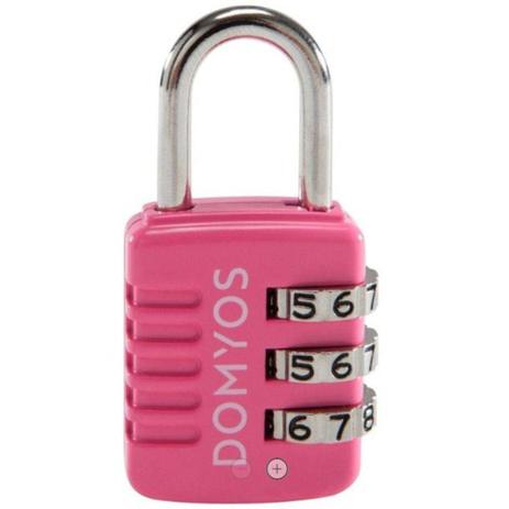Kit c/ 3 cadeado de código rosa - domyos Menor preço em Kit c/ 3 cadeado de código rosa - domyos