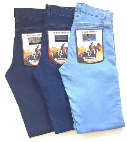 Kit C/3 Calças Country Masculina Stone Amaciada Delavê - CIA MM Menor preço em Kit C/3 Calças Country Masculina Stone Amaciada Delavê - CIA MM