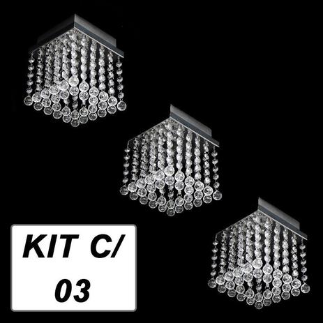KIT C/ 3 LUSTRES DE ACRILICO BOLINHA ESFERA QUADRADO - Cód.:HTKIT3OSAKAMINI - Hunter Menor preço em KIT C/ 3 LUSTRES DE ACRILICO BOLINHA ESFERA QUADRADO - Cód.:HTKIT3OSAKAMINI - Hunter