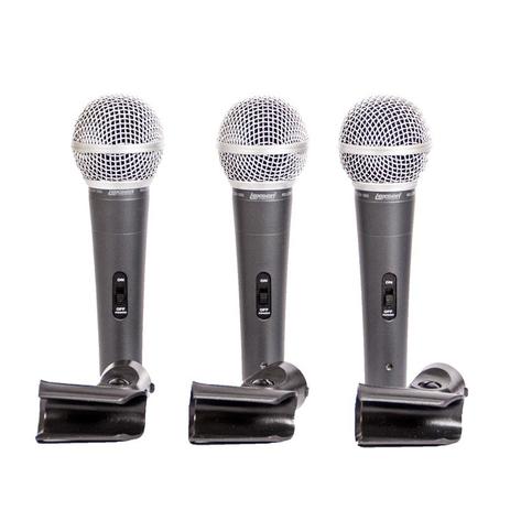 Kit c/3 microfones c/fio supercardioides c/clip s/cabo - kit-lcm1800 - lexsen Menor preço em Kit c/3 microfones c/fio supercardioides c/clip s/cabo - kit-lcm1800 - lexsen