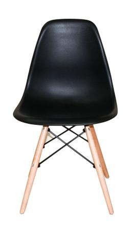 Kit c/ 4 Cadeiras Charles Eames em ABS c/ Base Madeira Umix 331F Preta - Universal Mix Menor preço em Kit c/ 4 Cadeiras Charles Eames em ABS c/ Base Madeira Umix 331F Preta - Universal Mix
