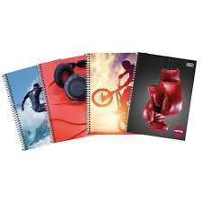 Kit c/ 4 Cadernos Pepper Masculino Capa Dura 80 fls - 124527 - Tilibra Menor preço em Kit c/ 4 Cadernos Pepper Masculino Capa Dura 80 fls - 124527 - Tilibra