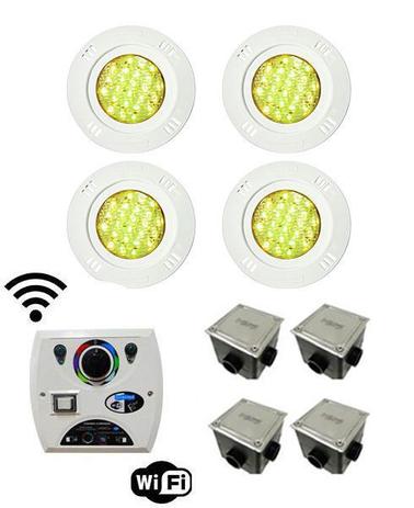 Kit c/ 4 Leds Iluminação p/ Piscinas até 24m² Sodramar Smd 5W + Comando Four Fix Menor preço em Kit c/ 4 Leds Iluminação p/ Piscinas até 24m² Sodramar Smd 5W + Comando Four Fix