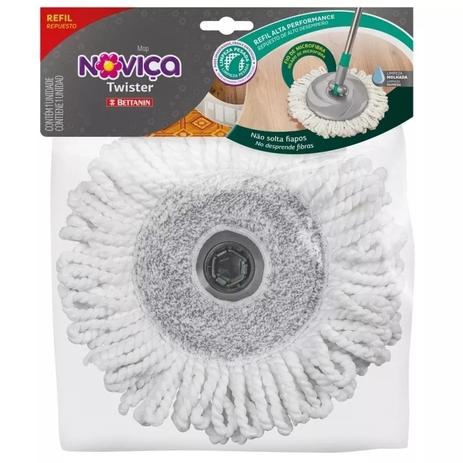 Kit C/ 4 Refil Noviça Mop Twister Bettanin Bt190r Menor preço em Kit C/ 4 Refil Noviça Mop Twister Bettanin Bt190r