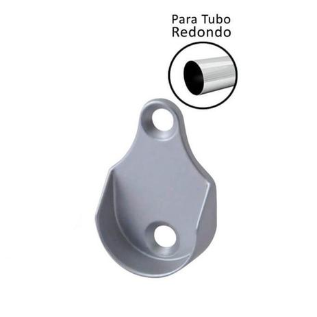 Kit c/ 4 unidades Suporte lateral p/ Tubo cabideiro Redondo - TORO Menor preço em Kit c/ 4 unidades Suporte lateral p/ Tubo cabideiro Redondo - TORO