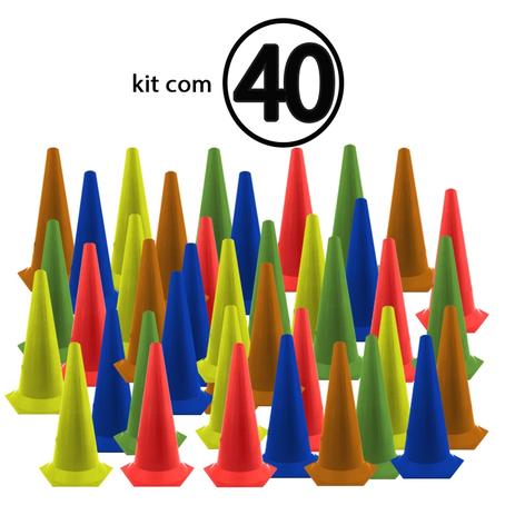 Kit C/ 40 Unidades Cone Agilidade 50cm Rythmoon Menor preço em Kit C/ 40 Unidades Cone Agilidade 50cm Rythmoon