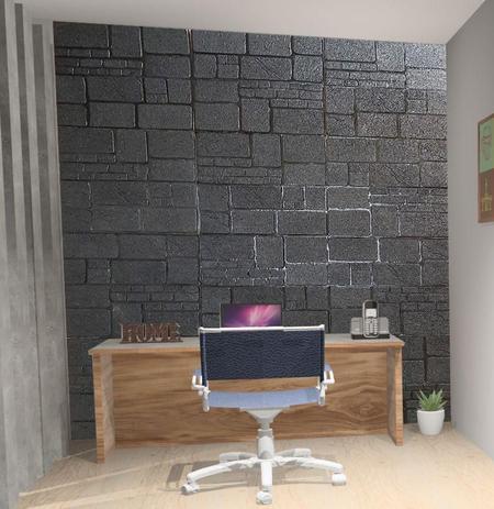 kit c/ 5 Painel 3d Auto Adesivo Pe Revestimento 70 X 70 Efeito Rústico (pedral) Menor preço em kit c/ 5 Painel 3d Auto Adesivo Pe Revestimento 70 X 70 Efeito Rústico (pedral)