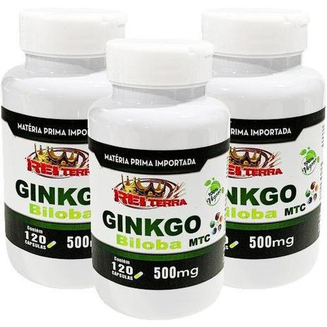 Kit C/5 Un. Ginkgo Biloba Labirintite artrite 600 Cáps 500mg - Rei Terra Menor preço em Kit C/5 Un. Ginkgo Biloba Labirintite artrite 600 Cáps 500mg - Rei Terra