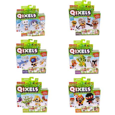 Kit C/ 6 Qixels temáticos cubos para montar Multikids Br494 Menor preço em Kit C/ 6 Qixels temáticos cubos para montar Multikids Br494
