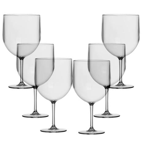 Kit C/ 6 Taça Gin Tonica e Cozumel Acrílico Crystal 600ml - Tt Menor preço em Kit C/ 6 Taça Gin Tonica e Cozumel Acrílico Crystal 600ml - Tt