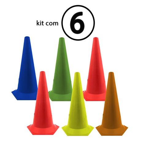 Kit C/ 6 Unidades Cone Agilidade 50cm Rythmoon Menor preço em Kit C/ 6 Unidades Cone Agilidade 50cm Rythmoon