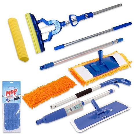 Kit C/ Refil Extra Spray Mop, Mop Tira Pó, Rodo Mágico Dobrável - Vendasshop Utensilios De Limpeza Menor preço em Kit C/ Refil Extra Spray Mop, Mop Tira Pó, Rodo Mágico Dobrável - Vendasshop Utensilios De Limpeza