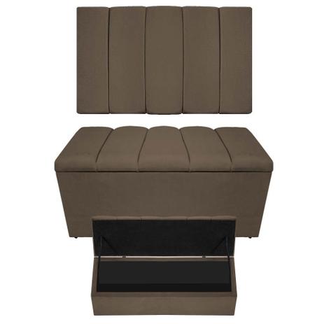 Kit Cabeceira e Calçadeira Sevilha P02 90 cm Solteiro Suede Marrom - ADJ Decor é ruim? Kit Cabeceira e Calçadeira Sevilha P02 90 cm Solteiro Suede Marrom - ADJ Decor é boa?