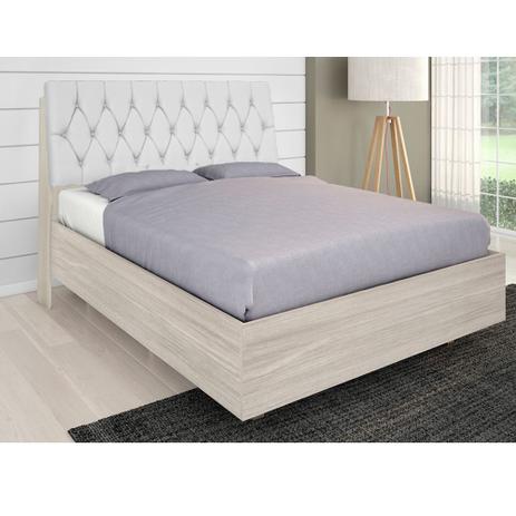 Kit Cabeceira Isis com Cama Super Box para Colchão 138 Avelã/Branco - Framar Menor preço em Kit Cabeceira Isis com Cama Super Box para Colchão 138 Avelã/Branco - Framar