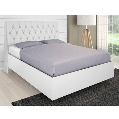 Kit Cabeceira Isis com Cama Super Box para Colchão 138 Branco - Framar Menor preço em Kit Cabeceira Isis com Cama Super Box para Colchão 138 Branco - Framar