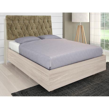 Kit Cabeceira Isis com Cama Super Box para Colchão 138 Rovere/Bege - Framar Menor preço em Kit Cabeceira Isis com Cama Super Box para Colchão 138 Rovere/Bege - Framar